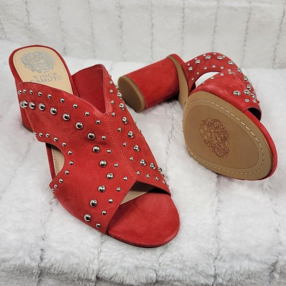 Derek Suede Vince Suede Sandals NWT Vince Camuto Silver Studded